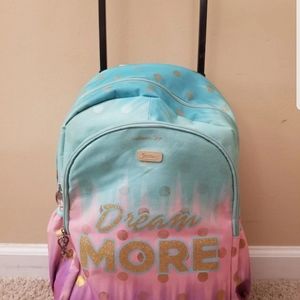 Justice girls rolling backpack